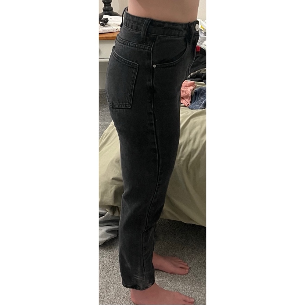 Nasty Gal Straight Leg High Rise Mom Jean